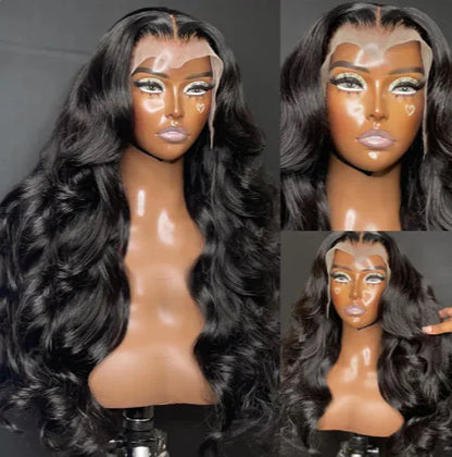 Style Loft Collection Beauty Bella Long Black Curly Lace Front Wig