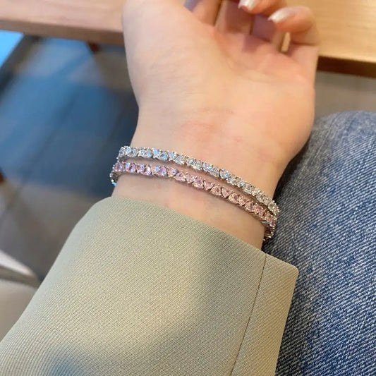 Style Loft Collection .925 Sterling Silver Zircon Bracelet
