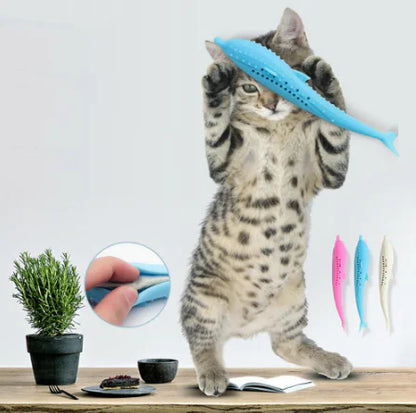 Style Loft Collection Minty Silicone Cat Toothbrush Toy