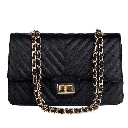 Style Loft Collection Vogue V-Pattern Chain Shoulder Bag