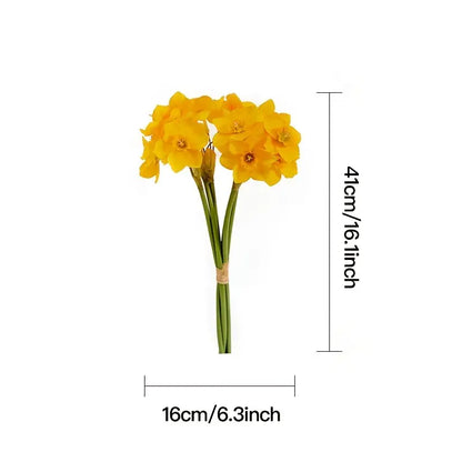 Style Loft Collection One Bunch of Silk Daffodil Flowers