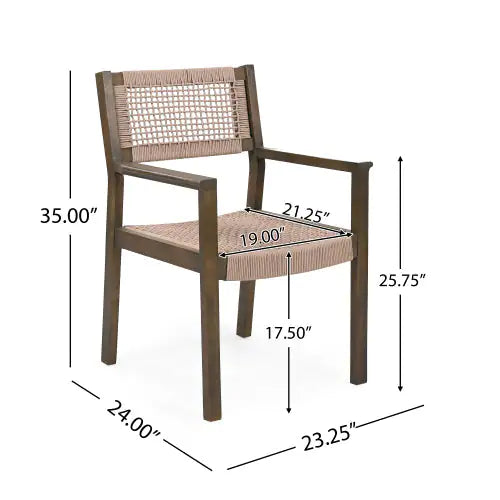 Style Loft Collection Woven Dining Chairs, Set of 2