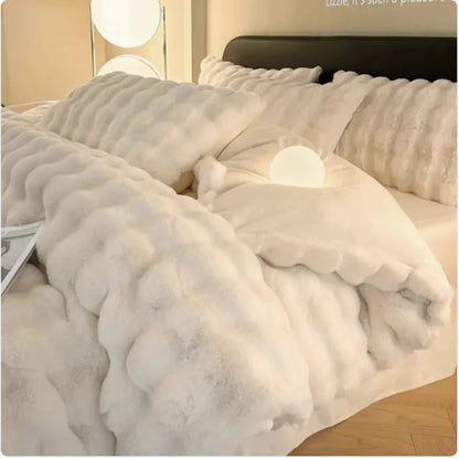 Style Loft Collection Hyper-Plush Thermal Coral Fleece 4-Piece Bedding Set