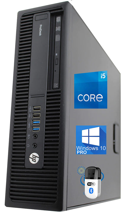 Style Loft Collection x HP 600 G2 ProDesk SFF Desktop Intel Quad-Core i5 6500 Upto 3.6GHz 16GB RAM 512GB SSD HD Graphics 530 4K / 3-Monitor Support Wi-Fi Bluetooth HDMI DisplayPort - Windows 10 Pro (Renewed)